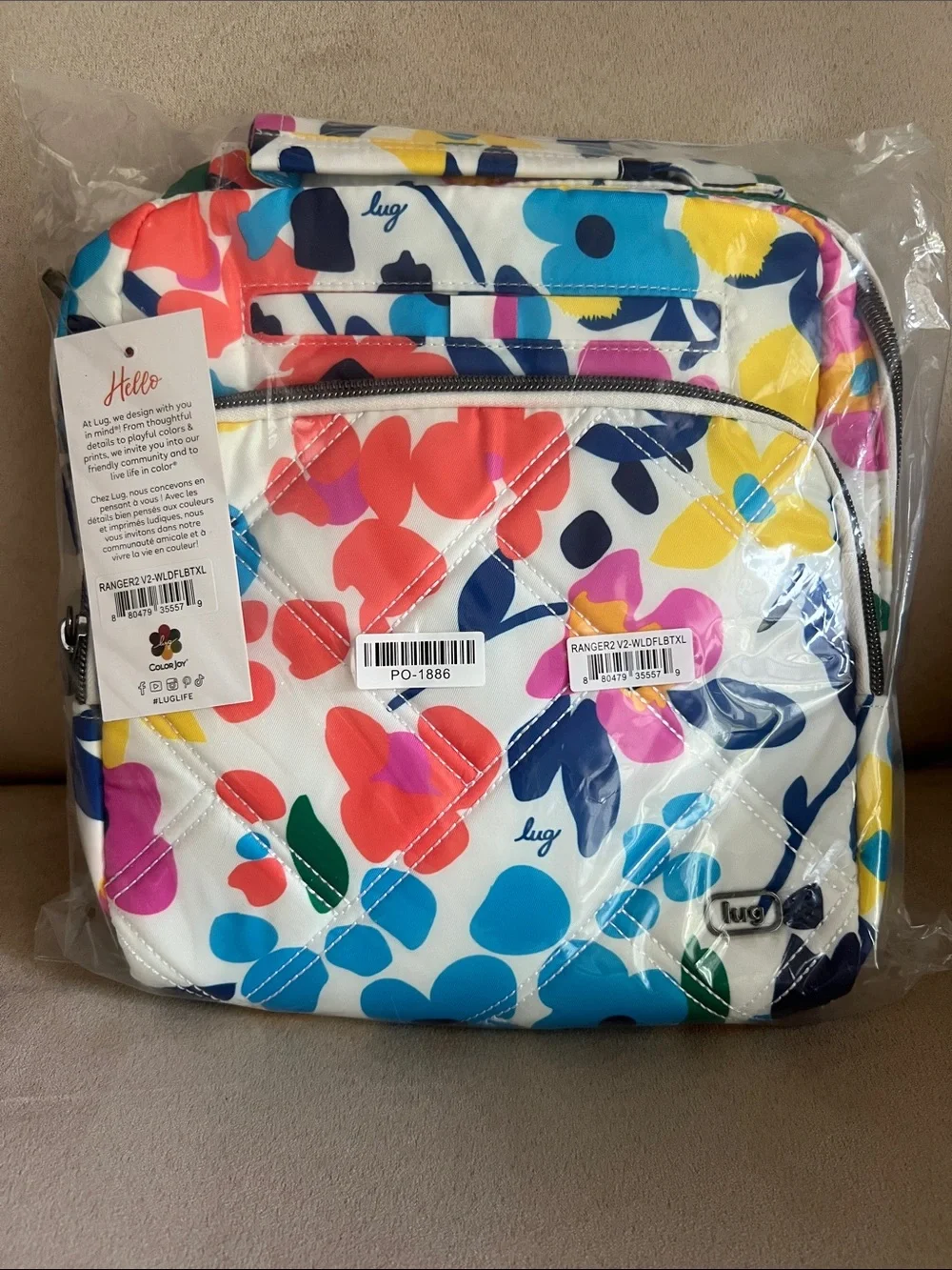 NWT Lug Legacy Collection Ranger Crossbody Bag  in Wildflower Brights ❤️💙💚🩵🩷💜💛🧡